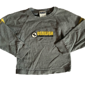Pay Kosh B’Gosh Gray Yellow Long Sleeve Warm Shirt Top Size 3